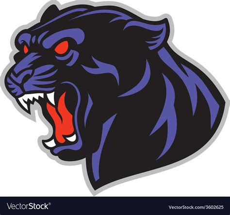Black Panther Head Royalty Free Vector Image Vectorstock