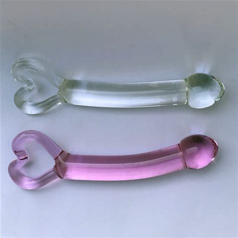 Glass Dildo With Handle Easy To Stretch Penis Dildo Sex Toy Anal
