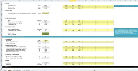 Real Estate Valuation Excel Model Income And Cost Approach Eloquens