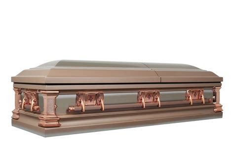 Brushed Rose Stainless Steel Caskets With Light Pink Interior At