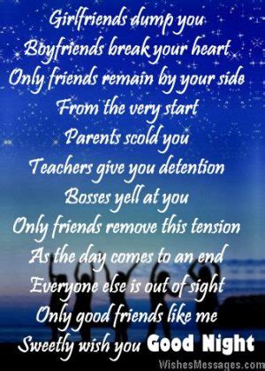 Good Night Poems for Friends | WishesMessages.com