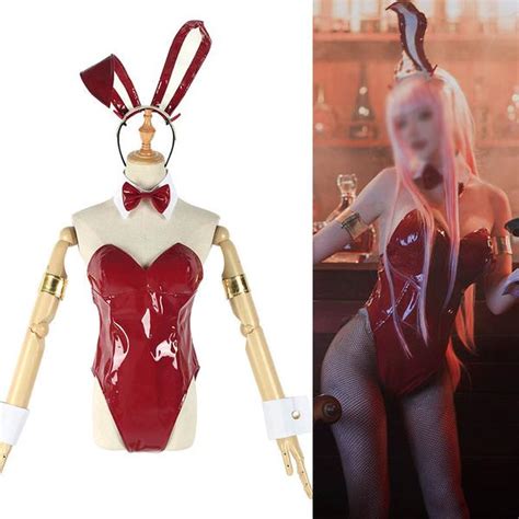 Anime Darling In The Franxx 02 Zero Two Sexy Bunny Cosplay Costume Red Full Set Cosplay Shop