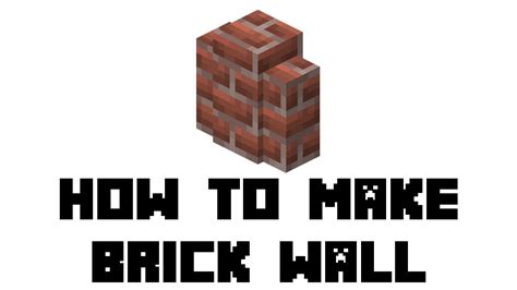 Minecraft Survival How To Make Brick Wall Youtube