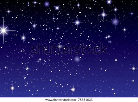 Dark Night Sky Sparkling Stars Planets Stock Illustration 78331033