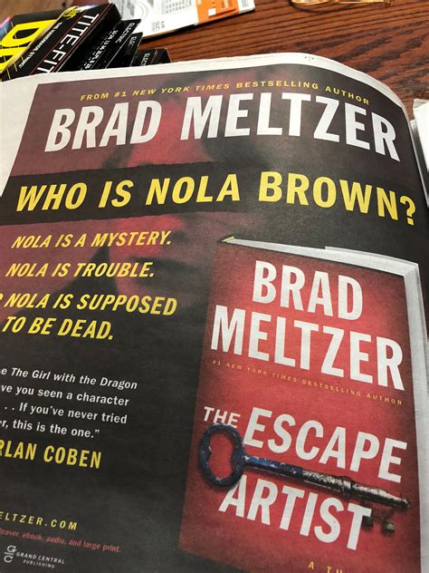 Brad Meltzer 1 News Nola New York Times Books To Read Mystery Author Reading Writers