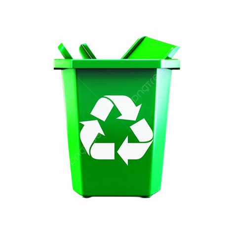 Recycling Bin 3d Isolated Minimal Icon Recycling Bin 3d Isolated