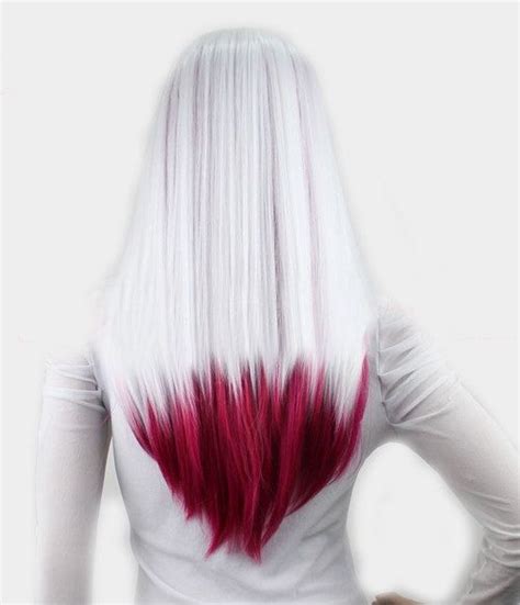 Blonde hair red tips