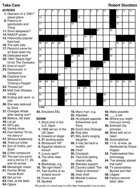Besides having access to printable crossword puzzles at anytime, free in some crossword puzzles, all the words belong to a particular category. Free easy printable crossword puzzles for adults