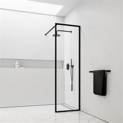 designo matte black shower screen lusso