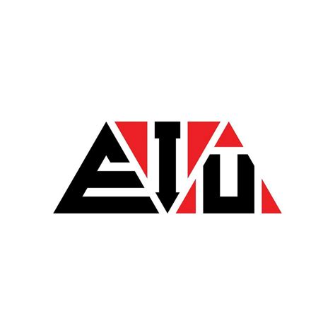 Diseño Del Logotipo De La Letra Del Triángulo Eiu Con Forma De