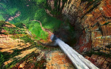 Forest Cliff Water Nature Mountain Waterfall