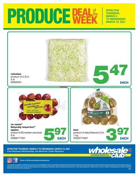 Wholesale Club West Produce Deal Of The Week Flyer March 4 To 10