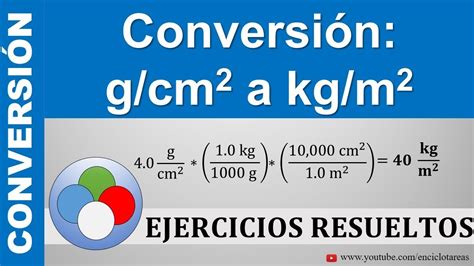 Kg/cm2 or bar the si derived unit for pressure is the pascal. Conversión de g/cm2 a kg/m2 (método difícil ...