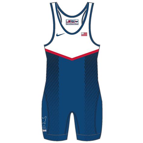 Nike Usa Wrestling Blue Singlet Blue Chip Wrestling