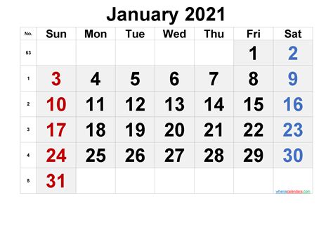 Print a calendar for january 2021 quickly and easily. Free January 2021 Calendar Free Premium - Free Printable ...