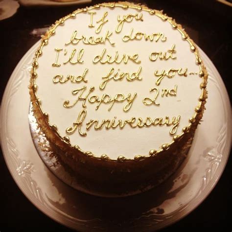 Looking for a sweet or romantic birthday message for a boyfriend, girlfriend, or spouse? Second Anniversary Cakes