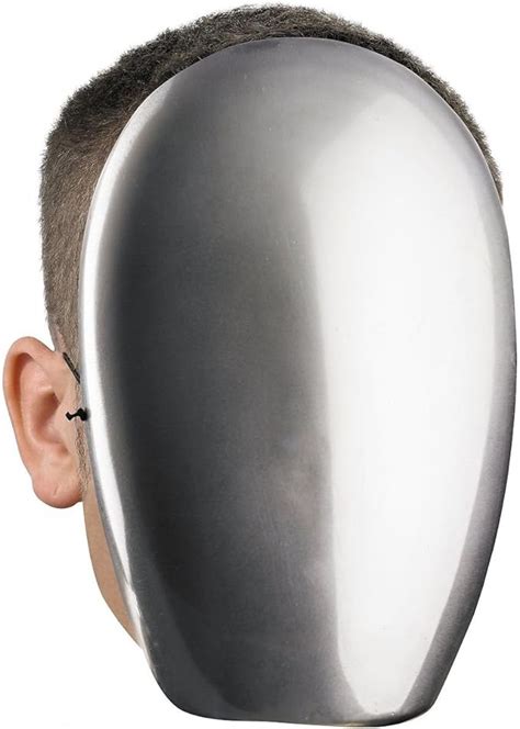 No Face Chrome Mask Costume Accessory Adult Halloween