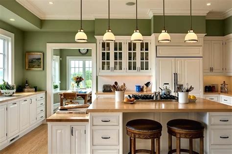 Cabinets can be prepared and painted within 1 to 3 weeks. Image result for country kitchens with color | Green ...