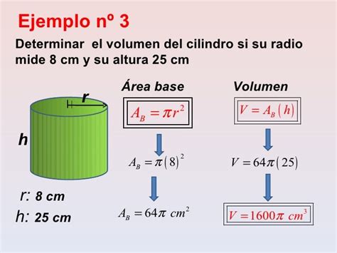 Formula Para Calcular El Volumen De Un Cilindro Ejemplos Printable