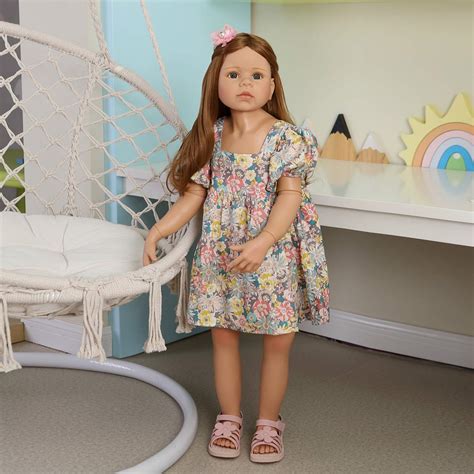 Buy Realistic Huge Standing Reborn Child Dolls Vinyl Full Body 39 Inch