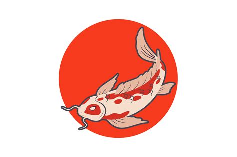 Koi Fish Mascot Logo Vector Graphic By Wilansa · Creative Fabrica
