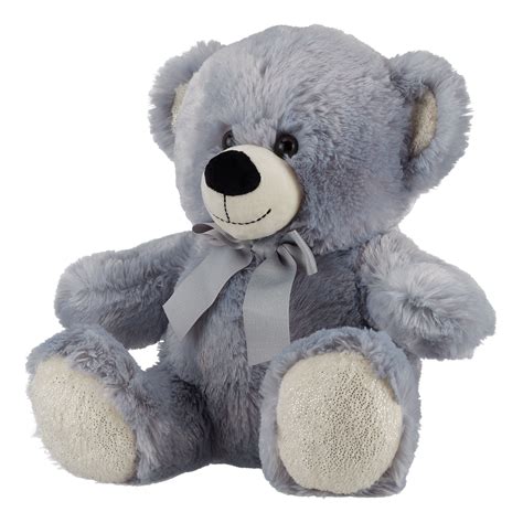 Holiday Time 13 Plush Bear Stuffed Animal Toy Grey