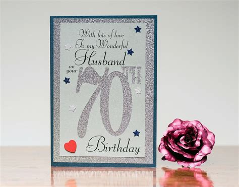 Luxurious To My Wonderful Husband 70th Birthday Card Heartfelt
