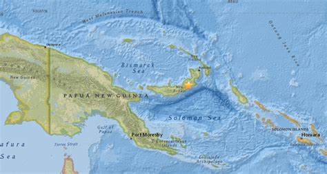 Strong Earthquake Hits Papua New Guinea Initially Yields Concern For