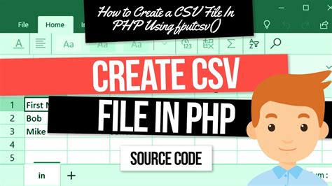 How To Create A Csv File Using Php Youtube