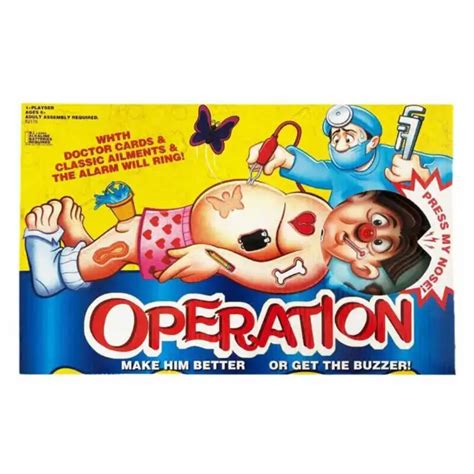 Hasbro Gaming Classic Operation Game Electronic Board Game With Cards