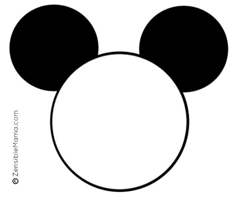 Zensible Mama Disney Inspired Mickey Mouse Ears Printable Template