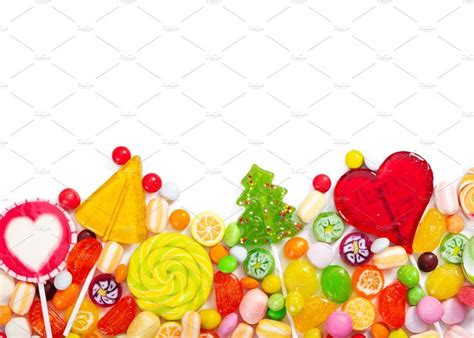 Colorful Lollipops And Candies Containing Candy Colorful And