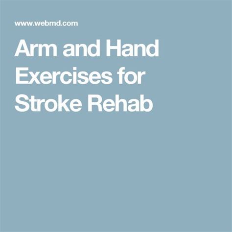 Arm And Hand Exercises For Stroke Rehab Stroke Rehab Hand Exercises