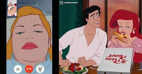 disney princesses look much more um realistic in these hilarious illustrations funny disney