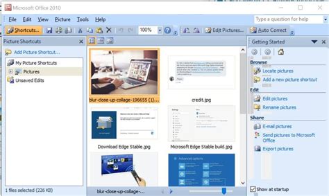 Microsoft Office Picture Manager для Windows онлайн Информационный