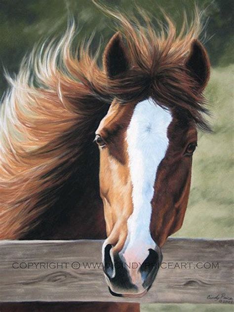 Morning Breeze Print Of Original Pastel Painting Horses Horse
