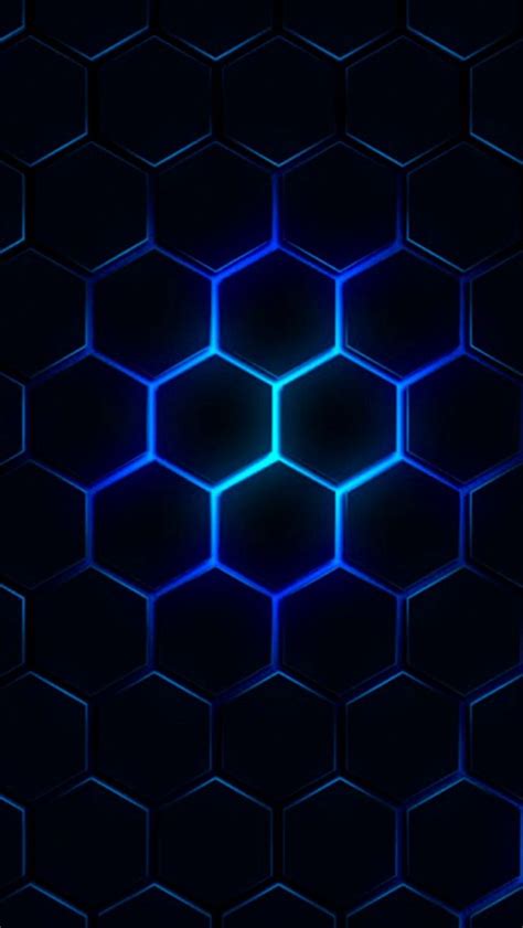 Blue Glow Black Geometric Wallpaper Abstract And Geometric Wallpapers