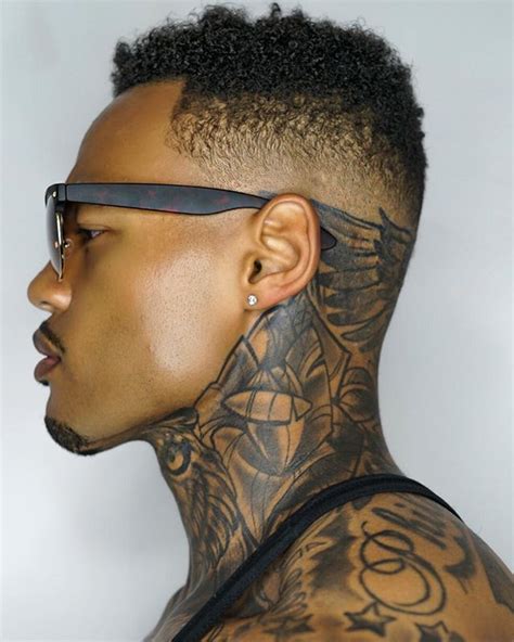 Neck tattoo designs for men go from vividly graphic imagery that covers a wide area of the body to single icons that are barely visible. Black People Neck Tattoos For Men - Best Tattoo Ideas