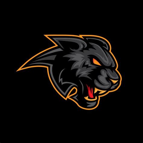 Black Panther Logo Mascot Panther Logo Graphic Design Logo Sports