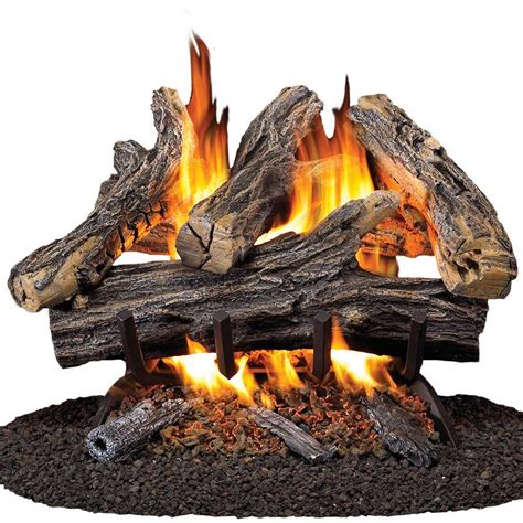 Radiant heat from the logs and flames heat the space that they are installed and continue to do so until the logs have cooled. ProCom 18 in. Vented Natural Gas Fireplace Log Set-WAN18N-2 - The Home Depot