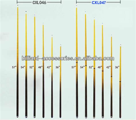 Standard size pool tables, along with the playing between two tables you can do with about the length of a cue, the limit is caused not by the cue, but by the player being able to go into his stance. Factoy Direct Sale Pool Cue,Snooker Cue,Billiard Cue - Buy ...