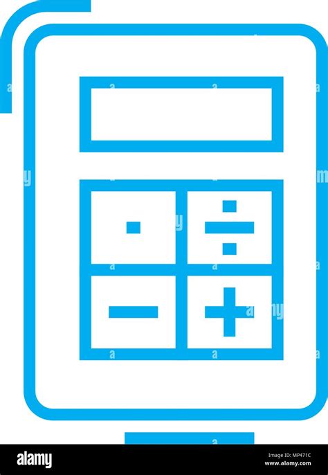 Ordinary Calculator Linear Icon Concept Ordinary Calculator Line