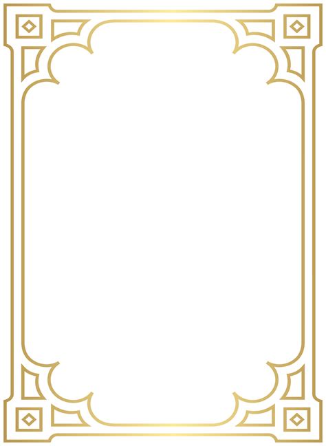 Border Frame Gold Decorative Transparent Image | Gallery Yopriceville