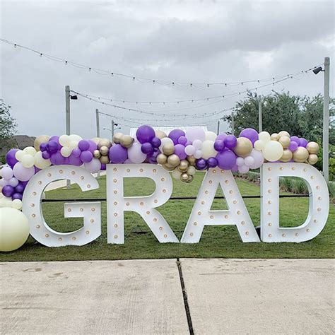 Balloon Garland With Marquee Letters Wallys Balloons Nmore