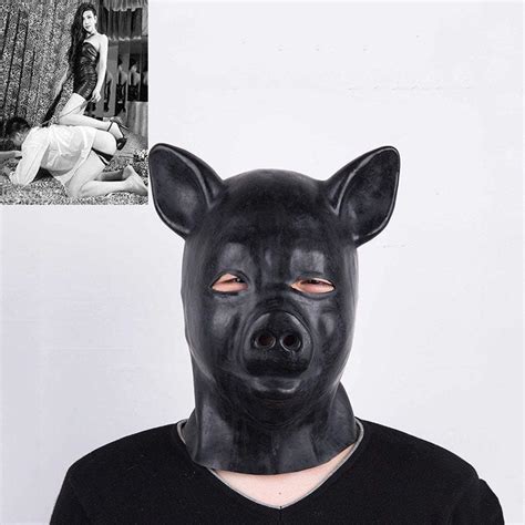 Máscara De Cerdo De Látex Natural Smmáscaras De Disfraces De Animales