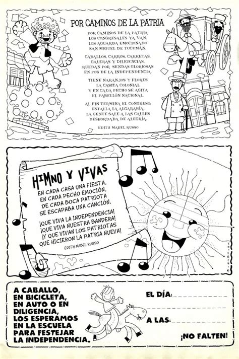 Descargar, imprimir y colorear para el día de la independencia. Imágenes del 9 de Julio para colorear sobre la ...