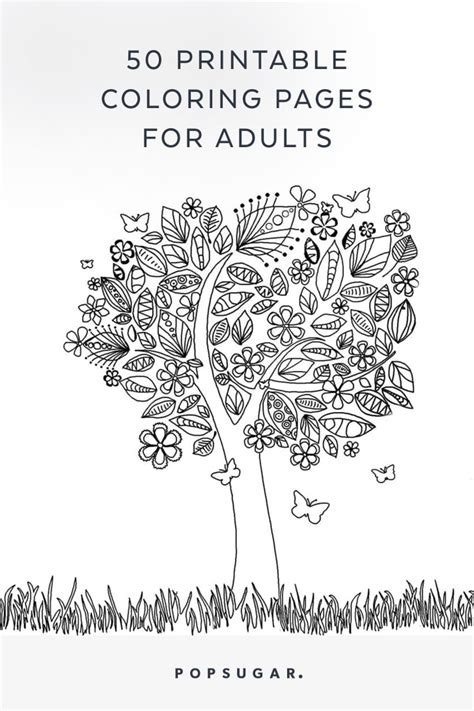 Free coloring pages for adults to print and download. Free Printable Adult Coloring Pages | POPSUGAR Smart Living Photo 52