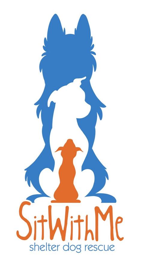 Logo Sit With Me Shelter Dog Rescue Art By Dog Logo