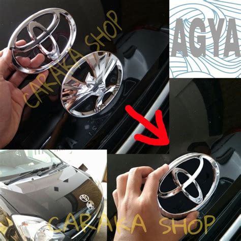 Jual Emblem Depan Agya Pengganti Lambang Toyota Agya Original Full