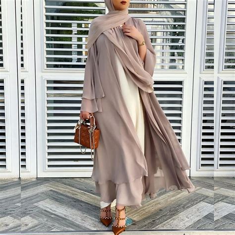 Kaftan Dubai Abaya Turkey With Hijab Scarf Muslim Fashion Cardigan